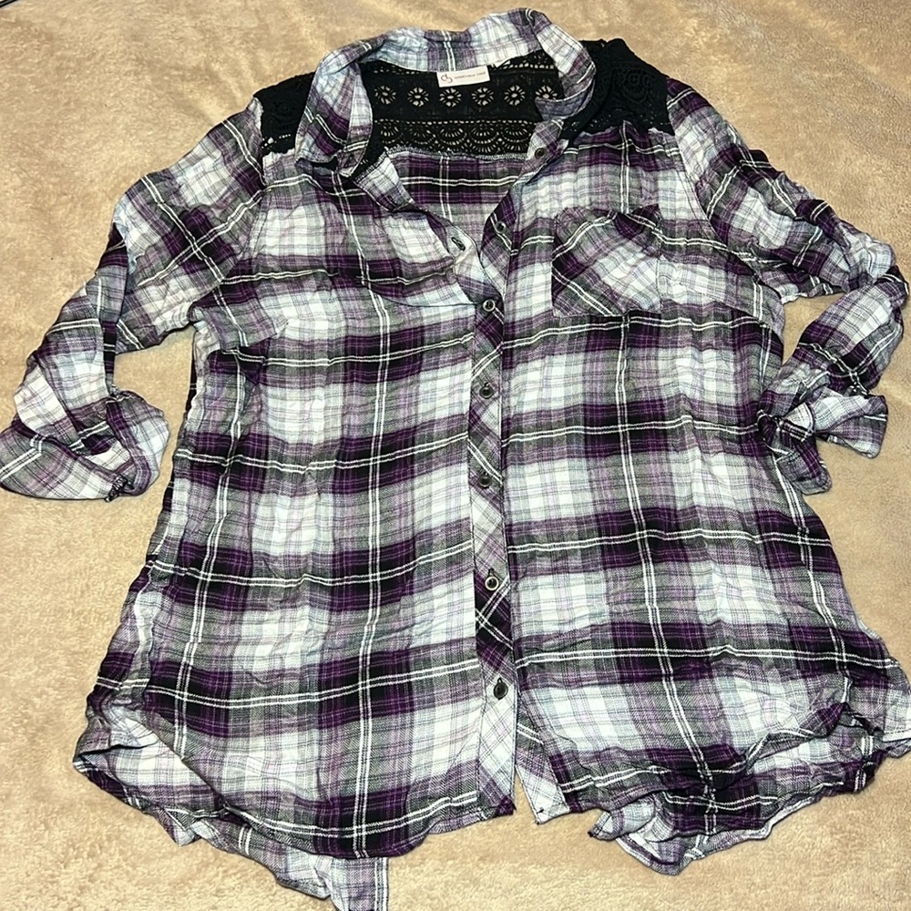 Gently worn Classic Flannel Lace Shirt L